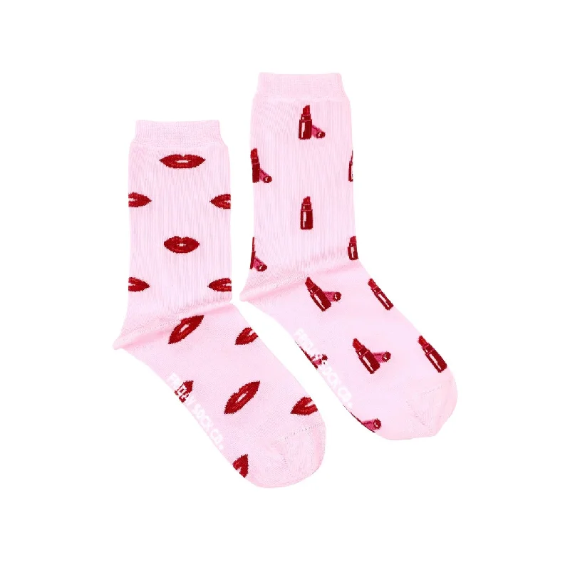 Lips & Lipstick Mismatched Socks