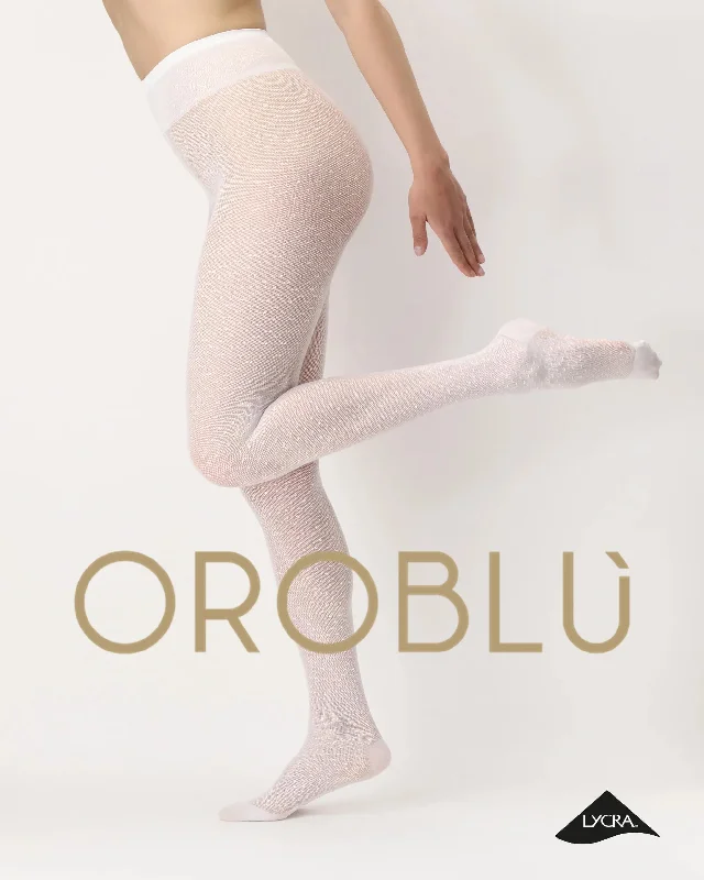 women tights for dance classes like ballet and jazzOroblu Eco Sneaker Recycled Yarn Tights Milk