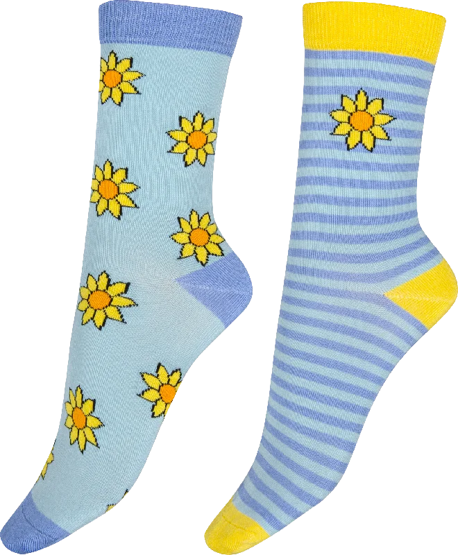 Pretty Polly Sunflowers Bamboo Knit Socks - 2 Pair Pack