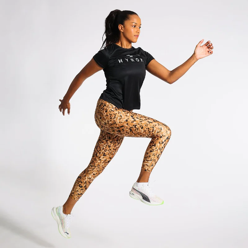 women tights with a ribbed texture for added interestHYROX|PUMA Safari Glam HW 7/8 Tight