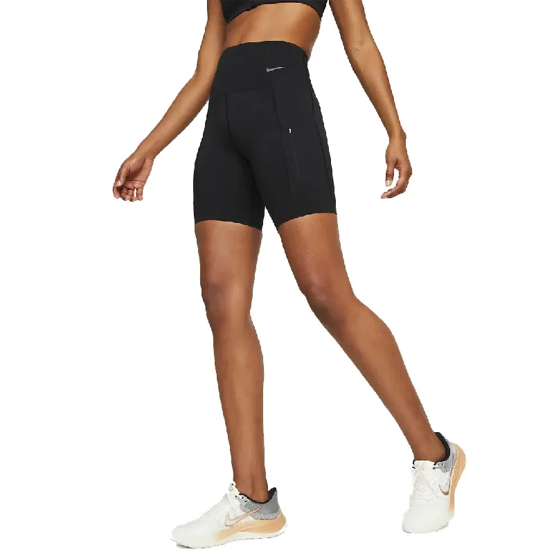 women tights with a control top for shapingWomens Nike Go Firm-Support High-Waisted 8" Biker Shorts with Pockets